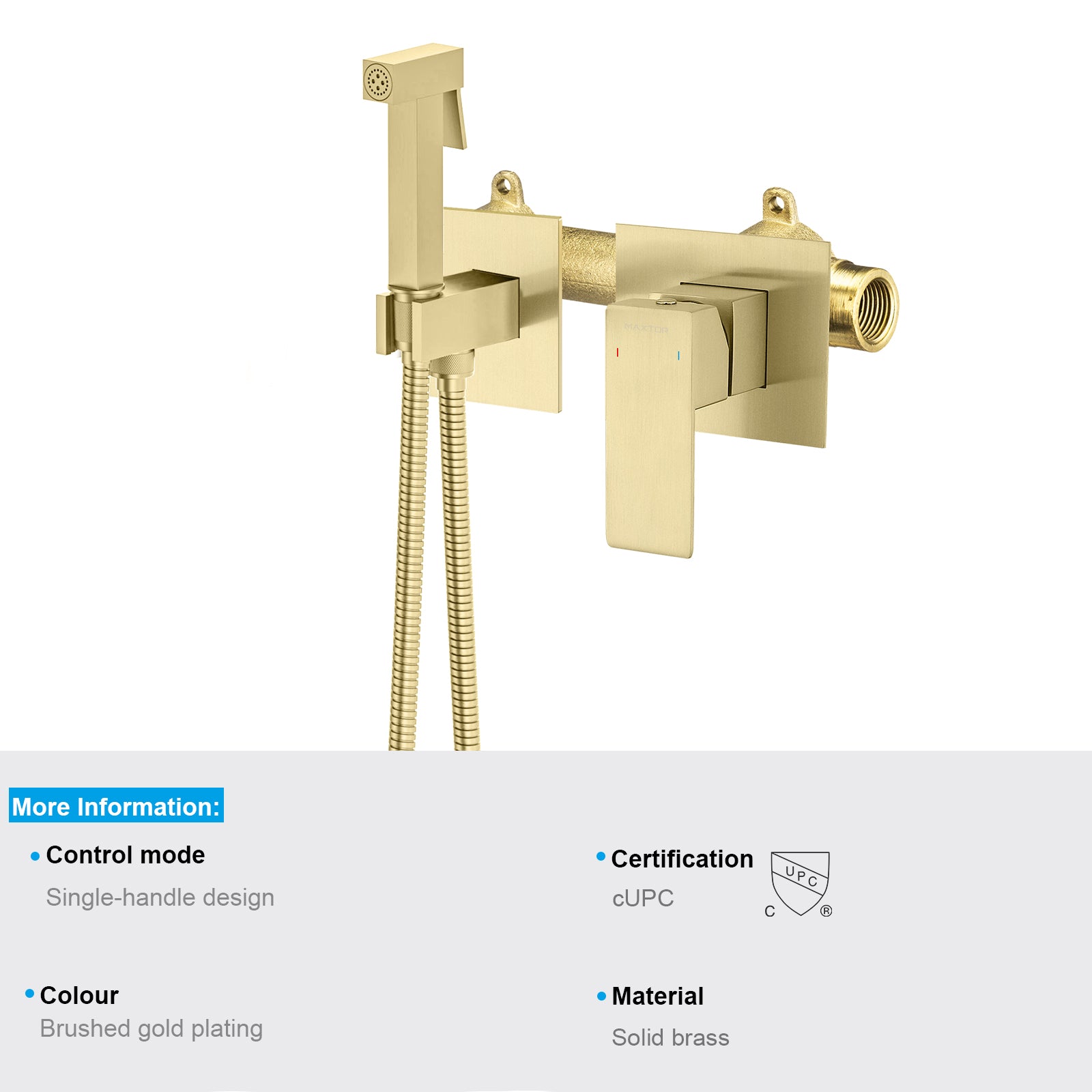 Wall Concealed Hot & Cold Water Bidet Spray Set-AB040200